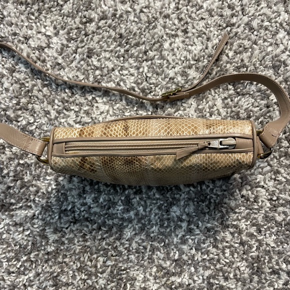 Authentic Vintage Towanny Beige Snake Skin Small Crossbody Bag - Picture 8 of 8